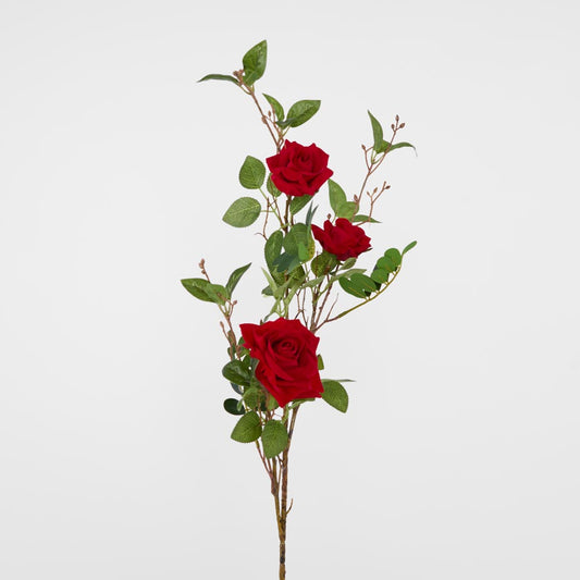 Rose Spray With 3 Heads Red