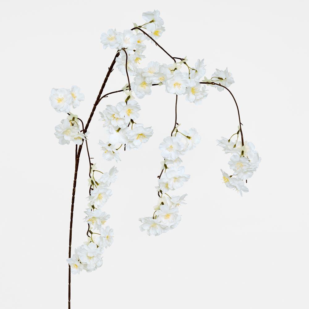 Trailing Cherry Blossom Stem White