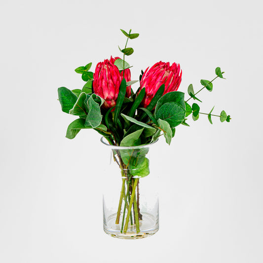 Red  Protea in Toby Vase Sml