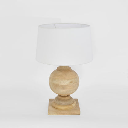 Coach Table Lamp Natural With White Shade
