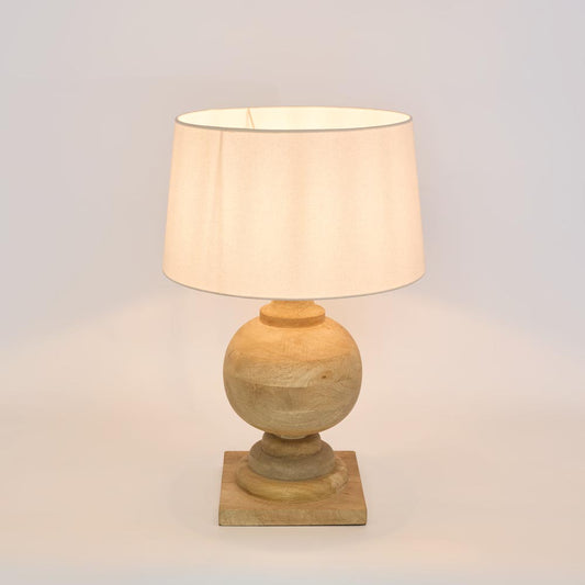 Coach Table Lamp Natural With White Shade