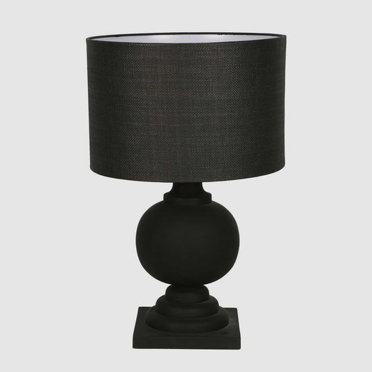 Coach Table Lamp Black With Black Shade