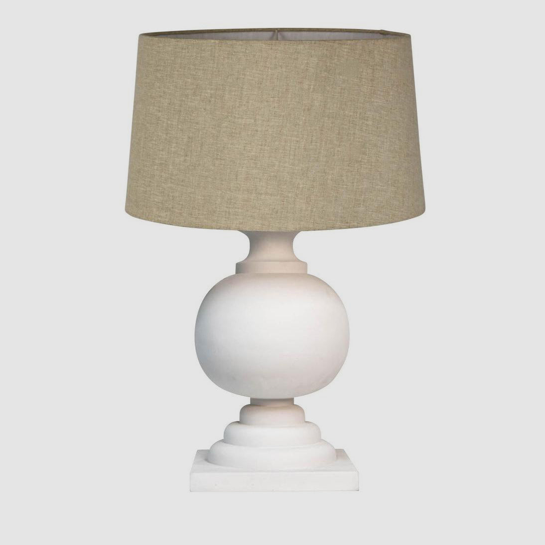 Coach - White - Turned Wood Ball Balustrade Table Lamp