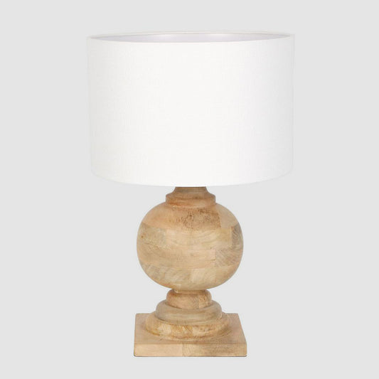Coach - Natural - Turned Wood Ball Balustrade Table Lamp