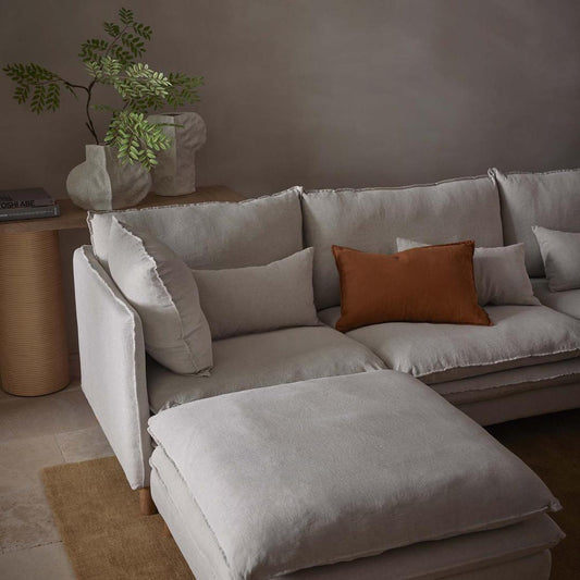 Aura Corner Sofa Base With Cover Natural