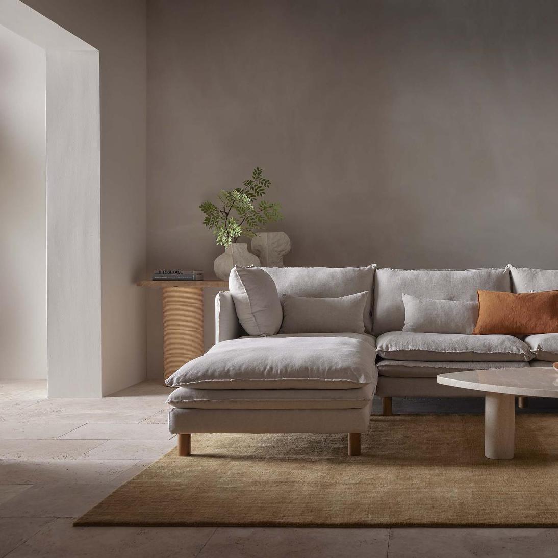Aura Corner Sofa Base With Cover Natural