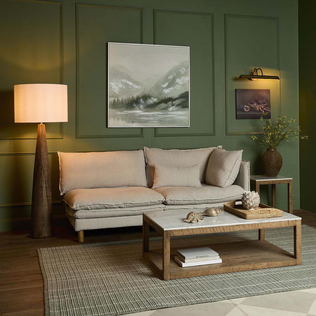 Aura 2str Right Arm Sofa Base With Cover Natural