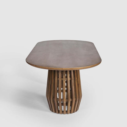 Bow Dining Table Dark Walnut 240cm