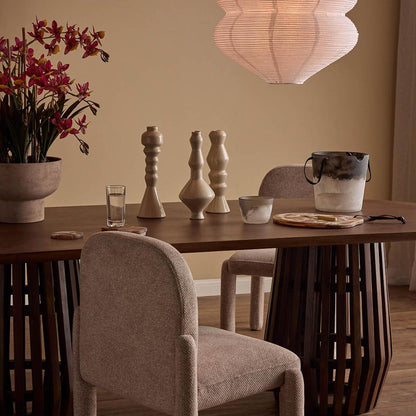 Bow Dining Table Dark Walnut 240cm