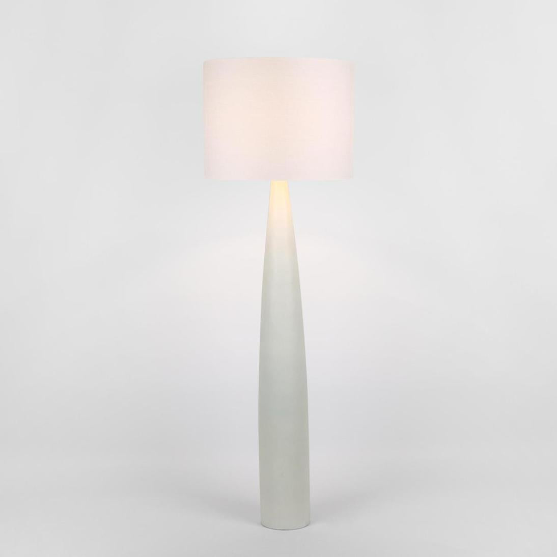 Samson Floor Lamp Base White with Shade White