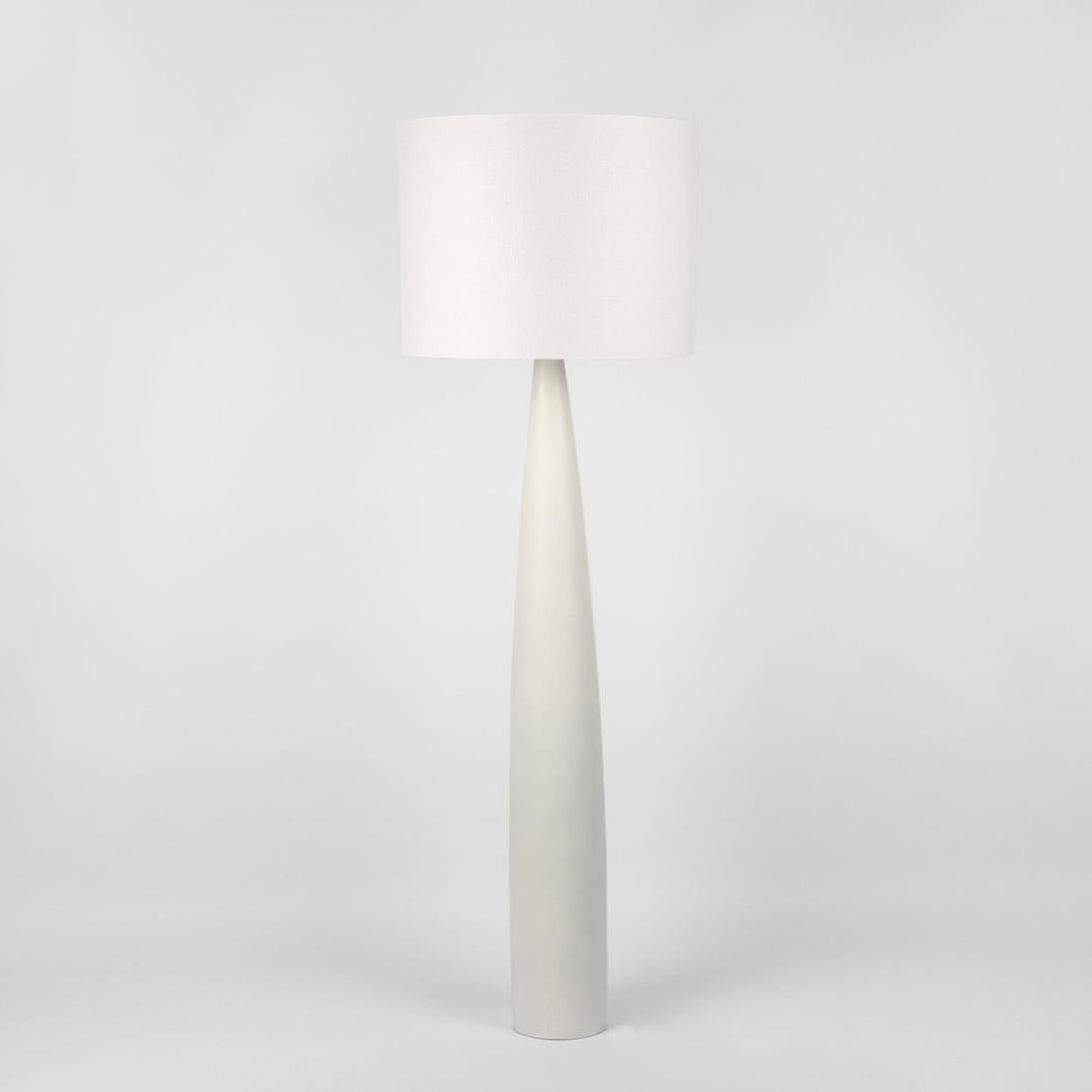Samson Floor Lamp Base White with Shade White