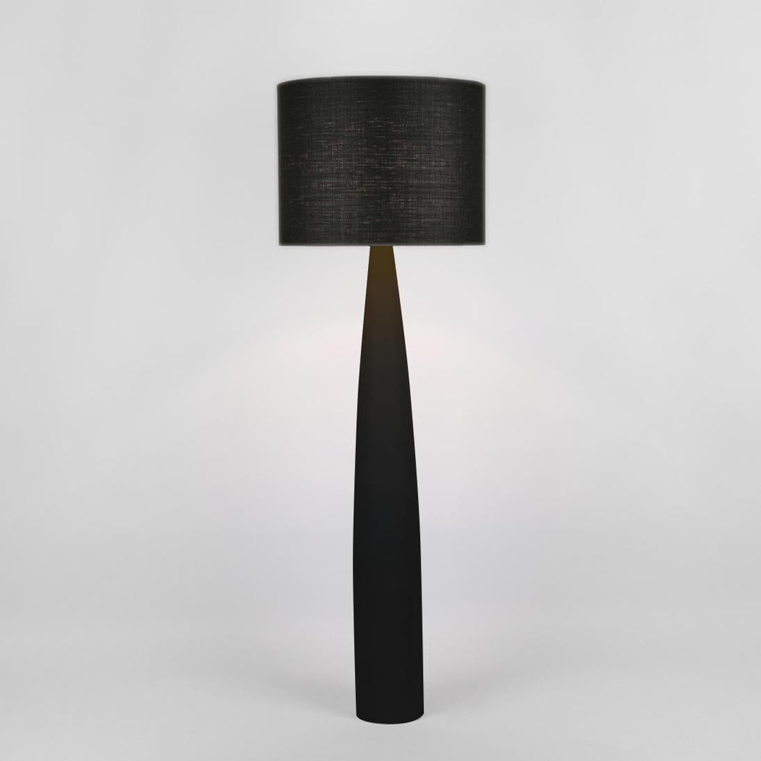 Samson Floor Lamp Base Black and Shade Black