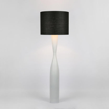 Callum Floor Lamp Base White with Black Shade