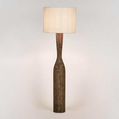 Callum Timber Floor Lamp Base With Natural Shade