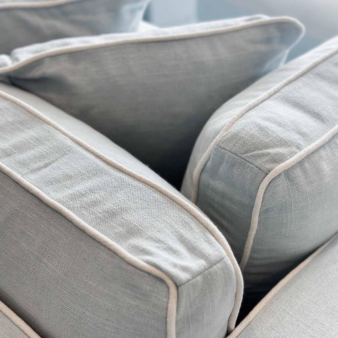Marbella 4 Seat Sofa Beach W/White piping