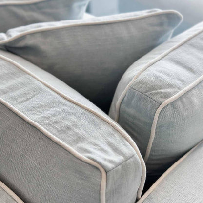 Marbella 4 Seat Sofa Beach W/White piping