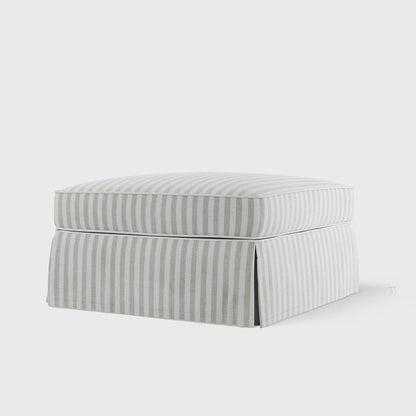 Noosa Hamptons Ottoman Natural Stripe
