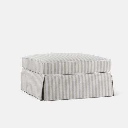 Noosa Hamptons Ottoman Natural Stripe