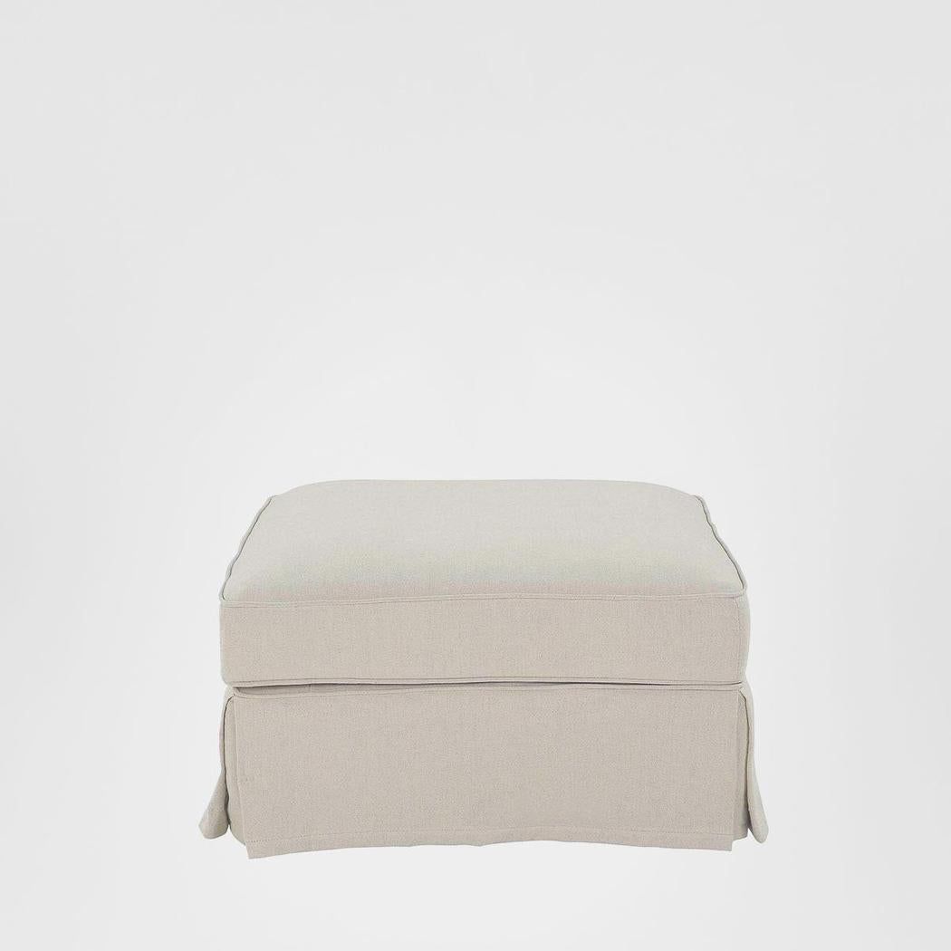 Noosa Hamptons Ottoman Beige