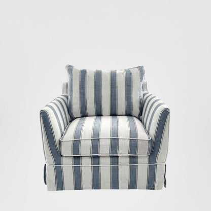 Noosa Hamptons Armchair Blue Sky Stripe