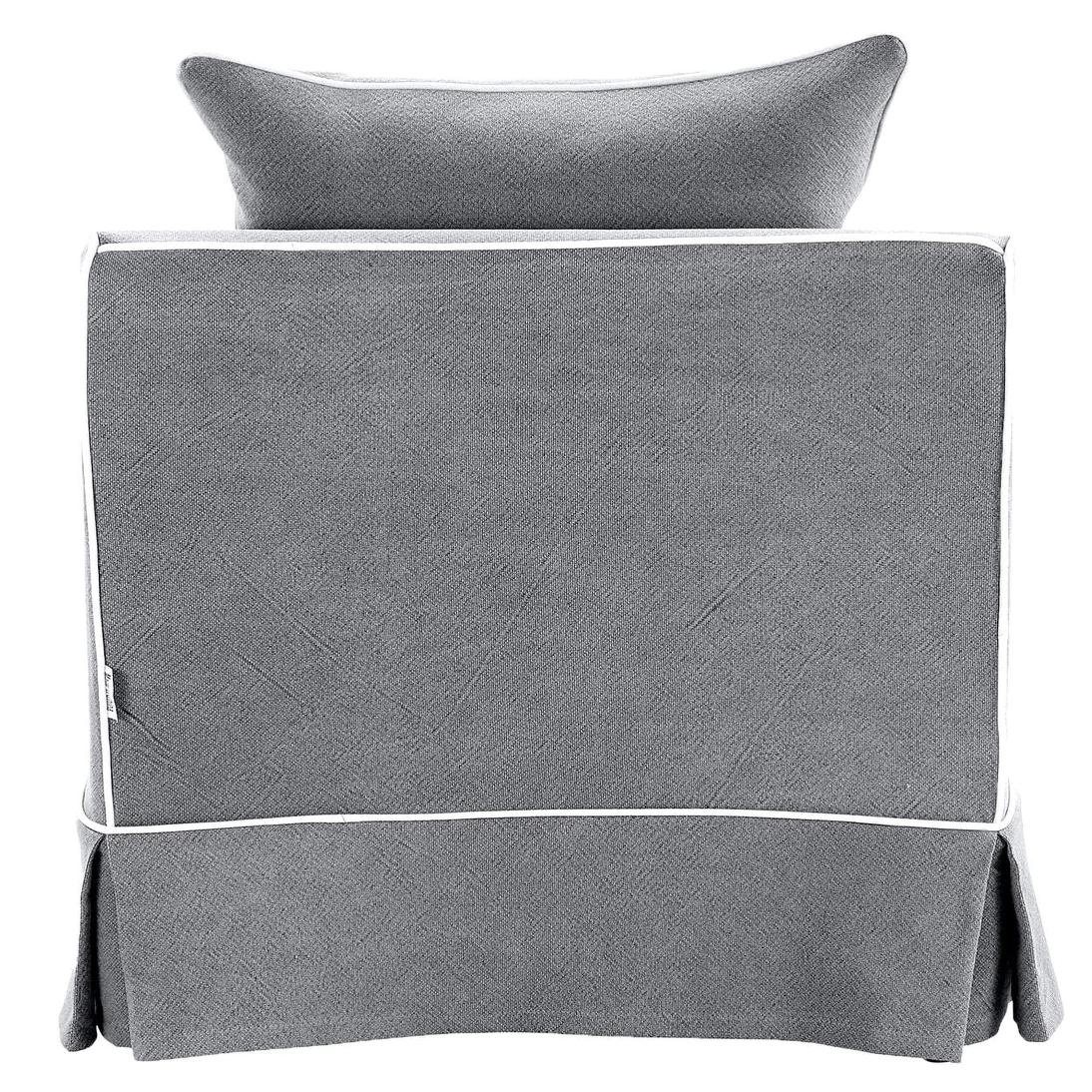 Noosa Hamptons Armchair Grey W/White Piping