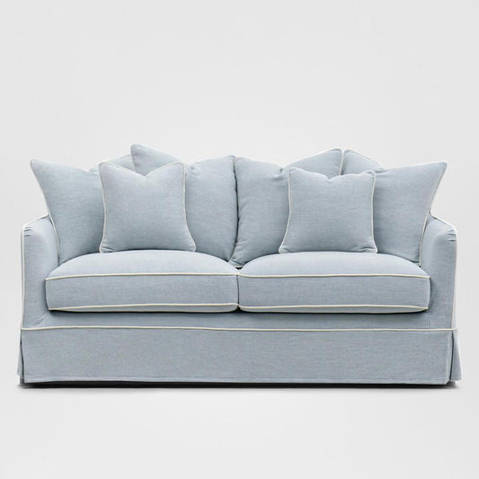 Noosa Hamptons 2.5 Seat Sofa Beach W/White Piping