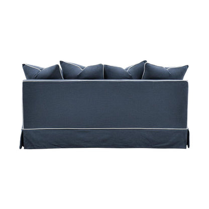 Noosa Hamptons 2.5 Seat Sofa Navy W/White Piping