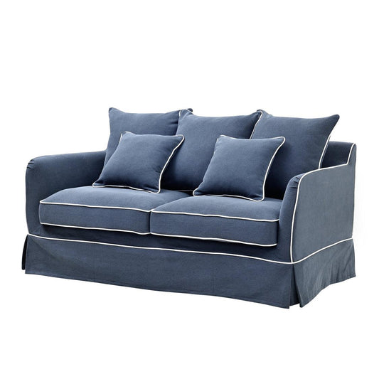 Noosa Hamptons 2 Seat Navy W/White Piping