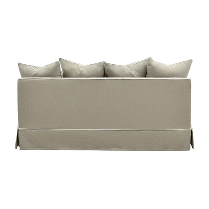 Noosa Hamptons 2.5 Seat Sofa Natural W/White Piping