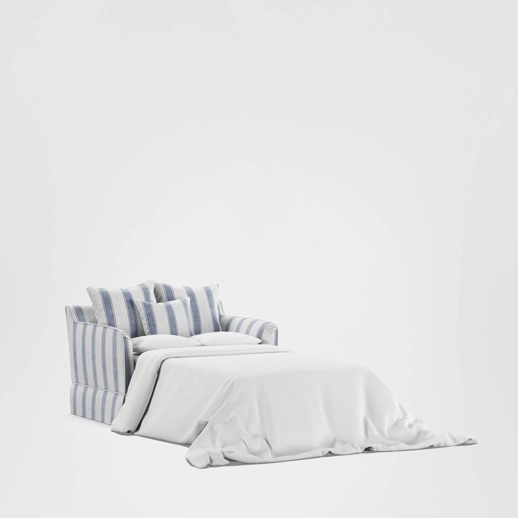Noosa Hamptons 1.5 Seat Sofa Bed Blue Sky