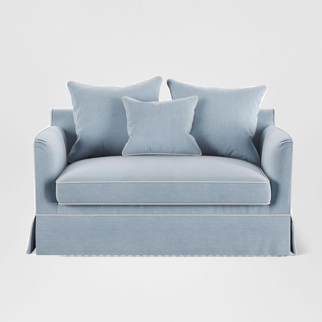 Noosa Hamptons 1.5 Seat Sofa Bed Beach W/White Piping