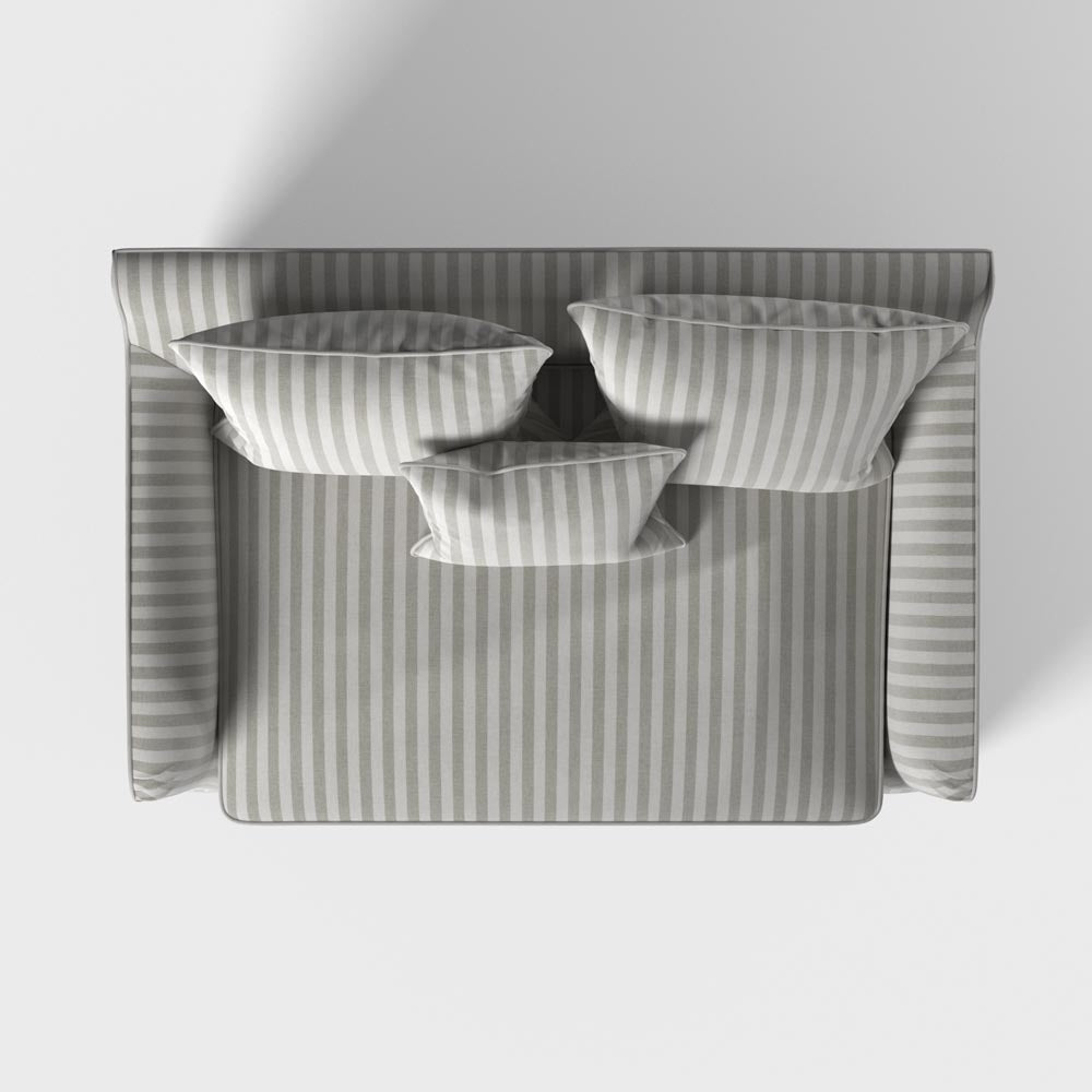 Noosa Hamptons 1.5 Seat Sofa Bed Natural Stripe
