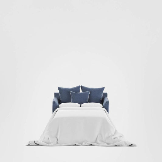 Noosa Hamptons 1.5 Seat Sofa Bed Navy W/White Pipping