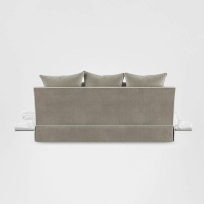 Noosa Hamptons 2.5 Seat Sofa Bed Natural W/White Piping