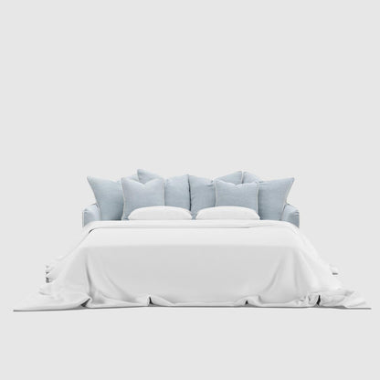 Noosa Hamptons 3 Seat Queen Sofa Bed Beach W/White Piping
