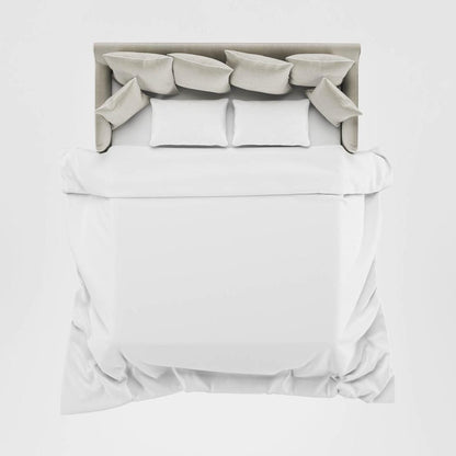 Noosa Hamptons 3 Seat Queen Sofa Bed Natural W/White Piping