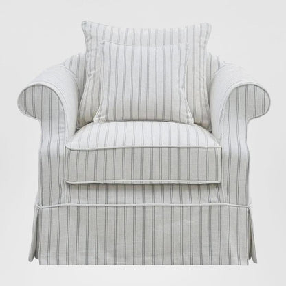 Avalon Hamptons Armchair Stone Stripe