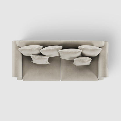 Avalon Hamptons 3 Seat Sofa Natural W/White Piping