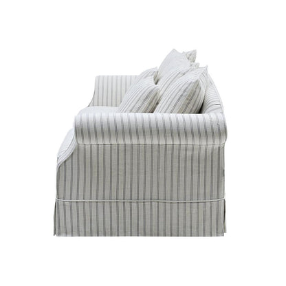Avalon Hamptons 3 Seat Sofa Stone Stripe