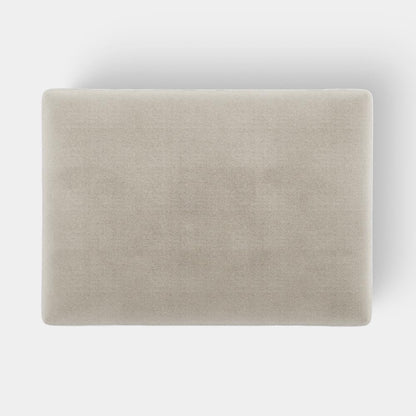 Marbella Ottoman Natural with White Piping