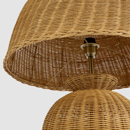 Urn Rattan Floor Lamp