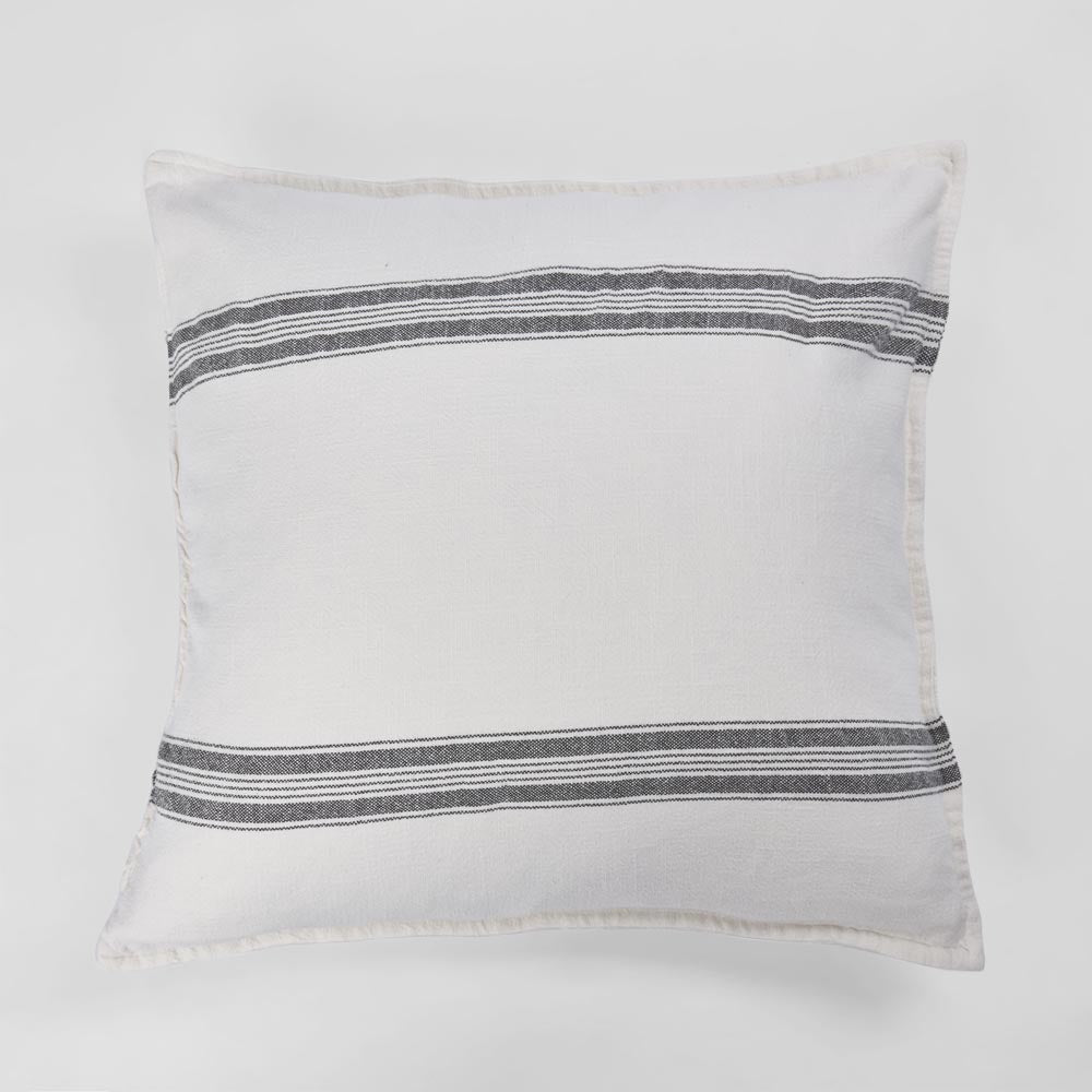 Stripe Slub Cush 50x50 White