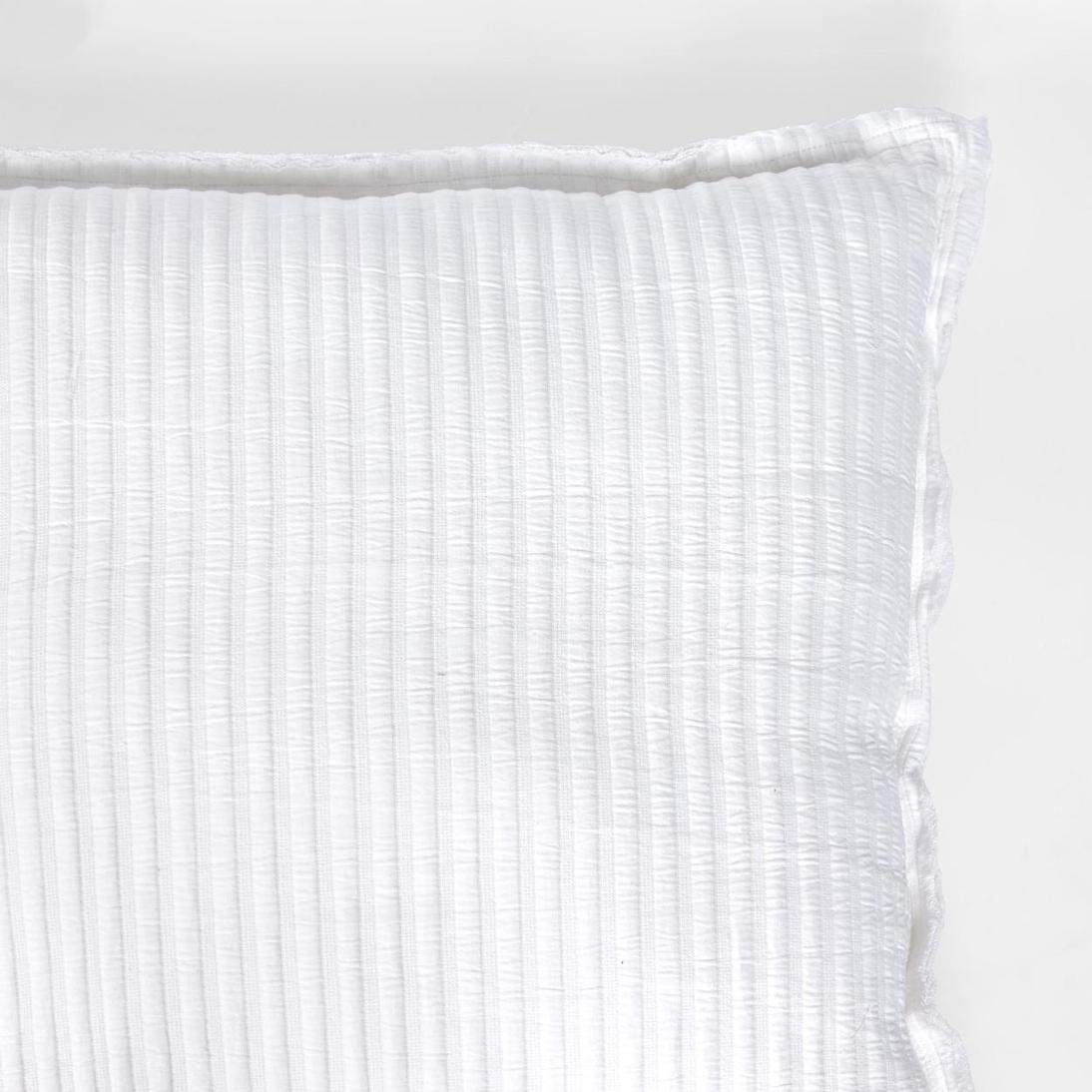 Ribbed Cushion White