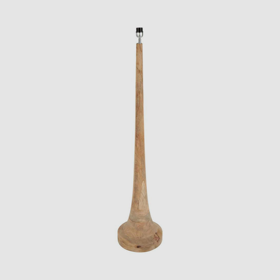 Lancia Large - Light Natural - Turned Wood Slender Floor Lamp