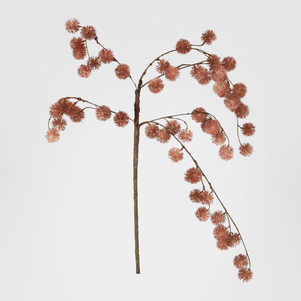 Pom Pom Leaf Branch 1.07m Dark Pink