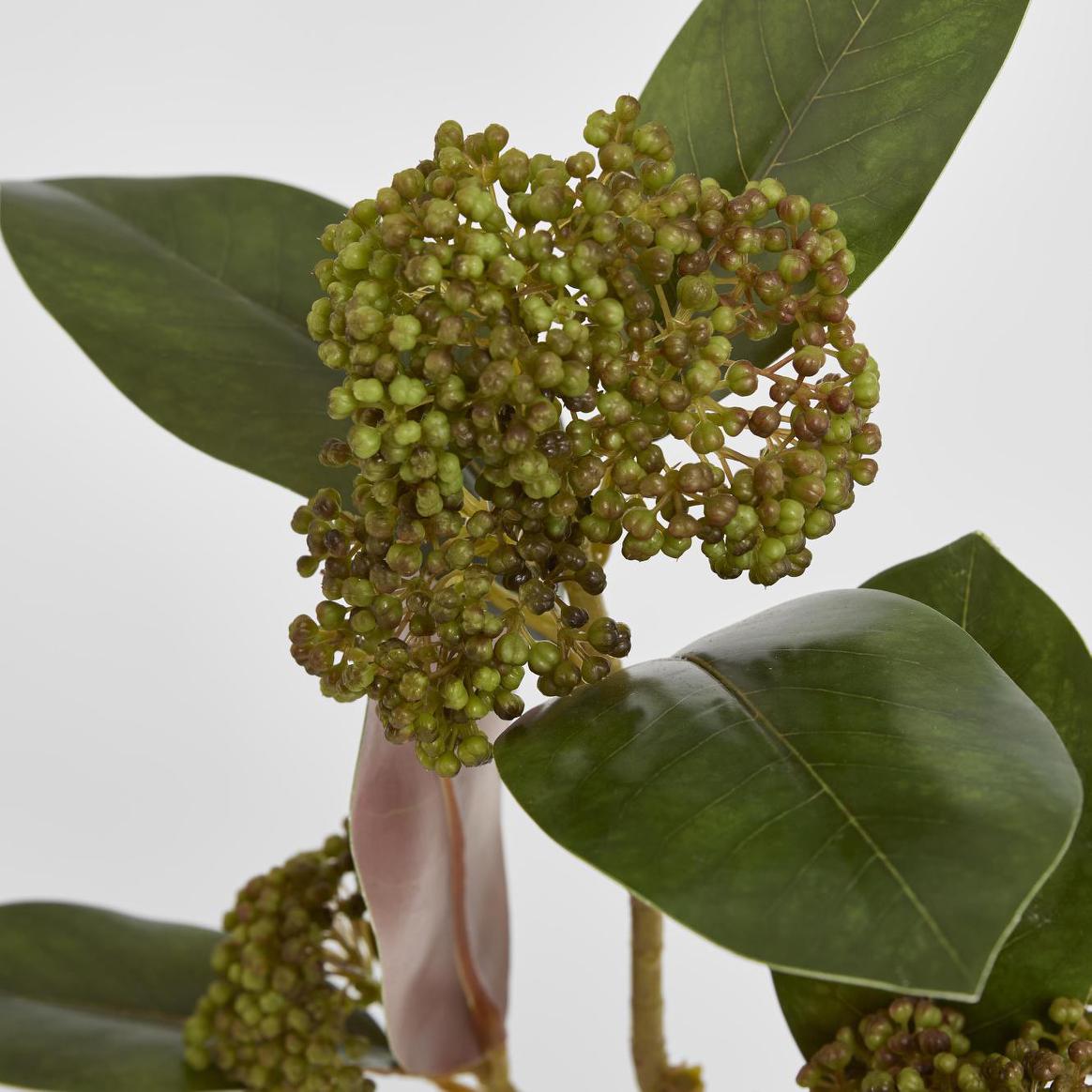 Magnolia Berry Spray 80cm Burgundy