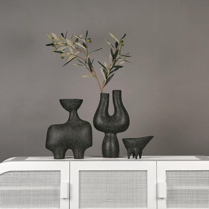 Moore Vase Tall Charcoal