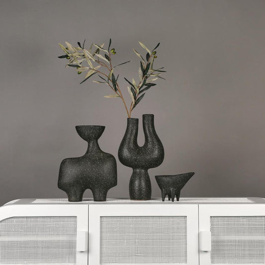 Moore Vase Tall Charcoal
