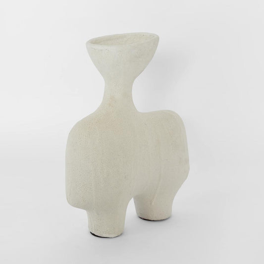 Moore Vase Low Chalk