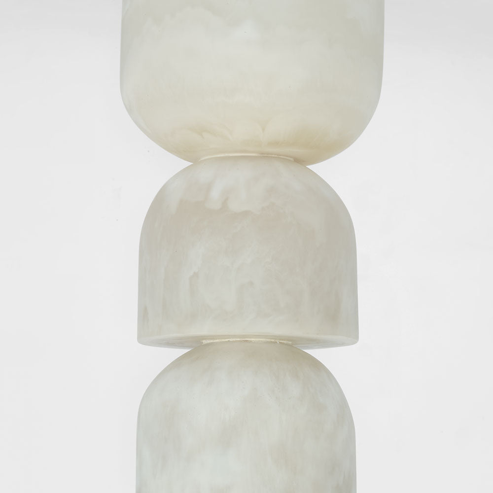 Halo Sculpture Swirl Resin White